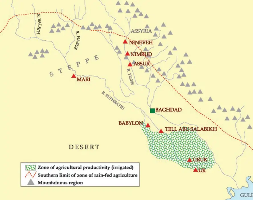 Mesopotamia Mountains, Steppe, Desert, Irrigated Zone of the South Image